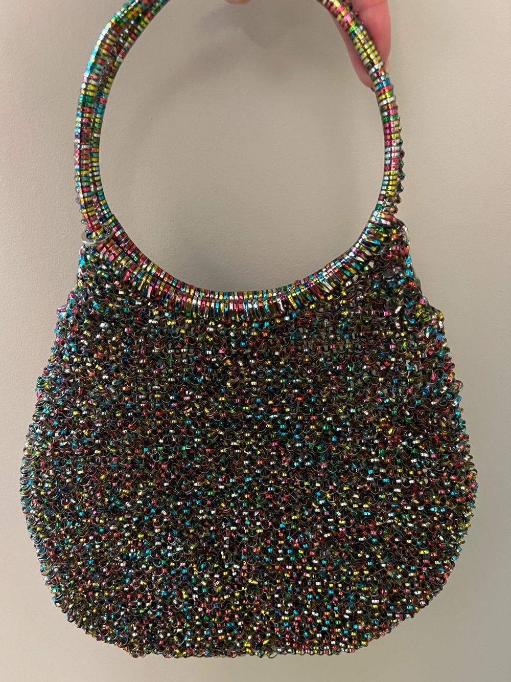 Anteprima Rare Multicolor Handle Evening Wire Bag Purse